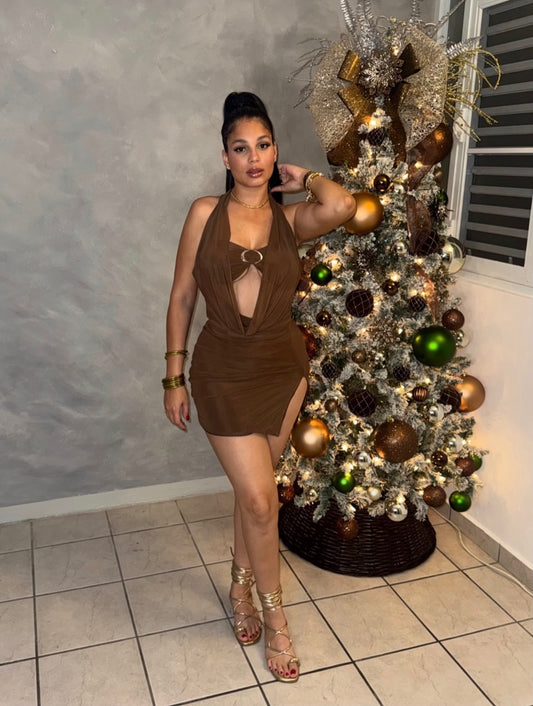 Mesh Halter Dress
