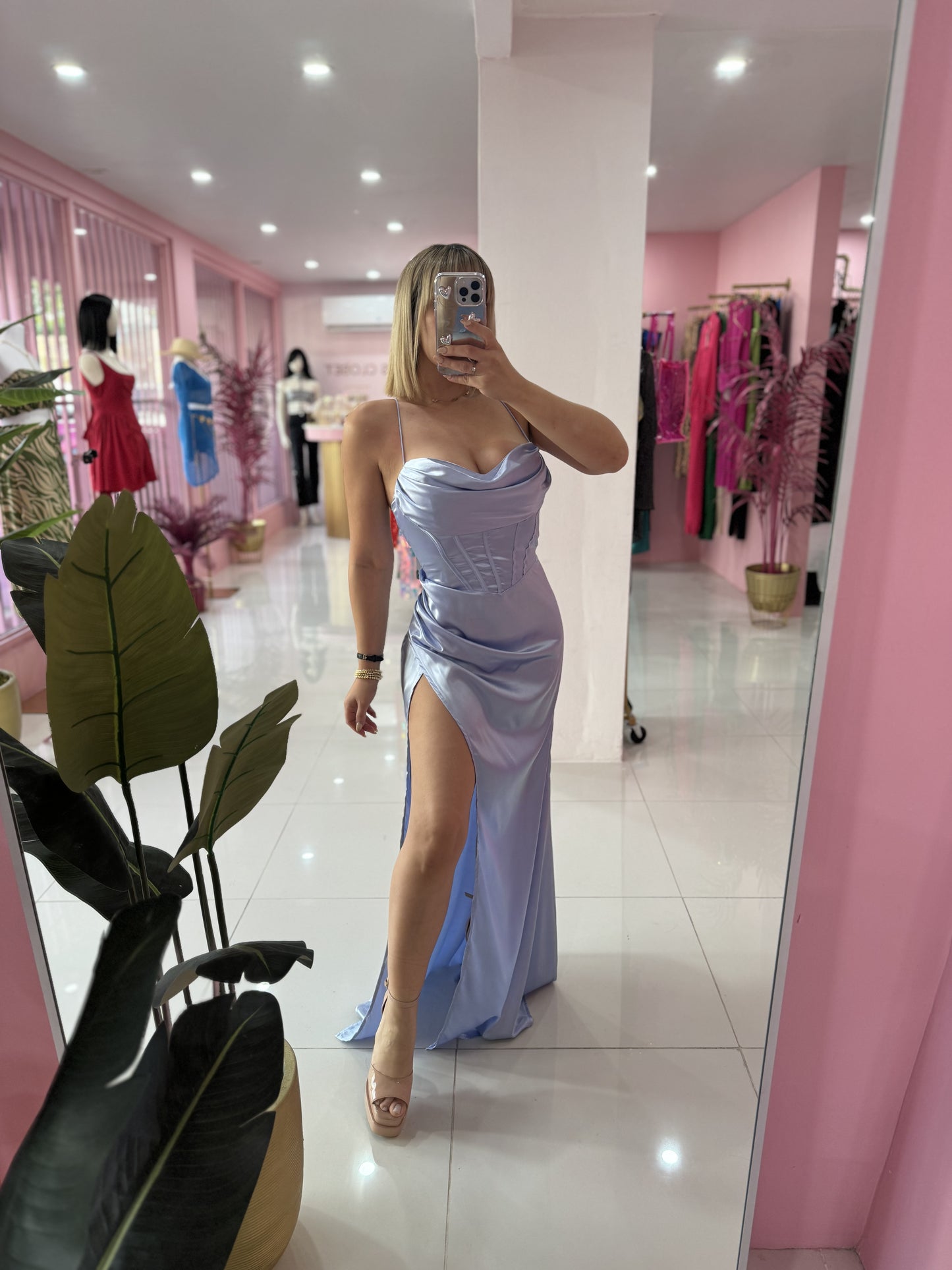Satin Fiesta Long Dress