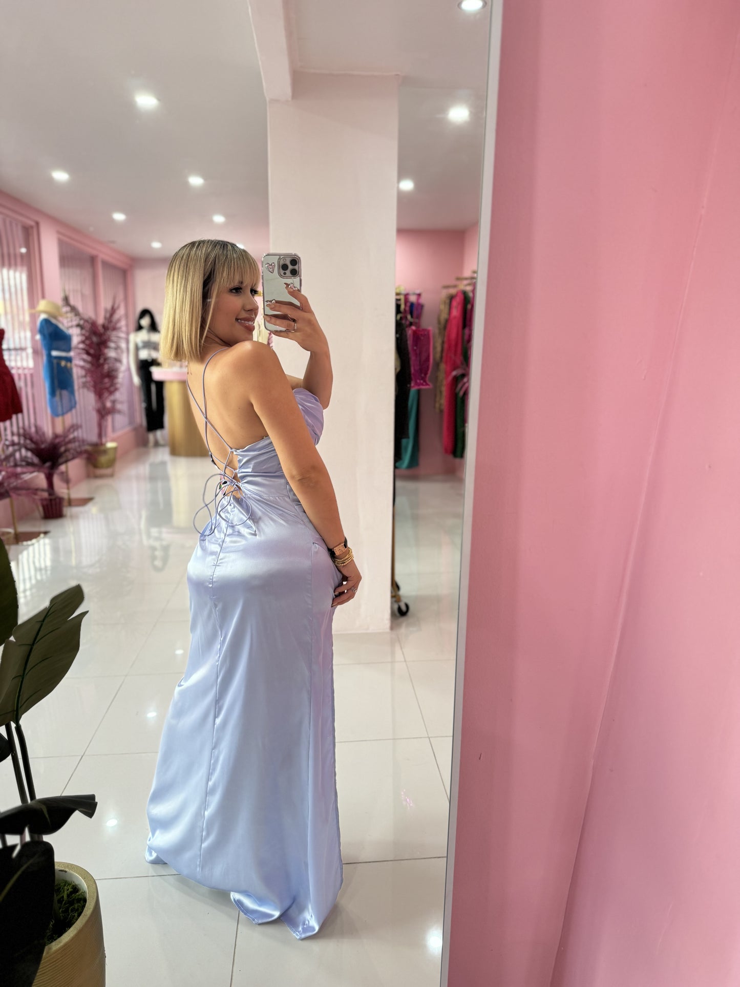 Satin Fiesta Long Dress