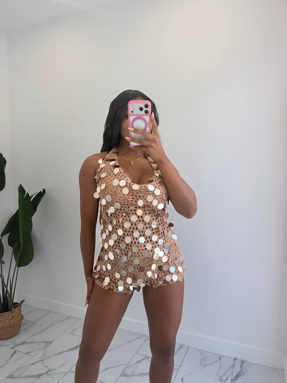Party crochet short set