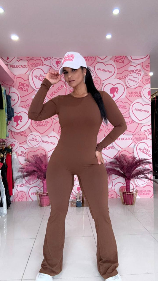 Jumpsuit espalda descubierta Palazzo (Manga Larga)sport