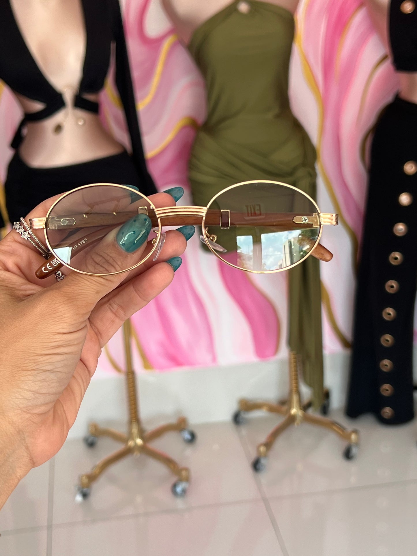 Gafas ovaladas madera
