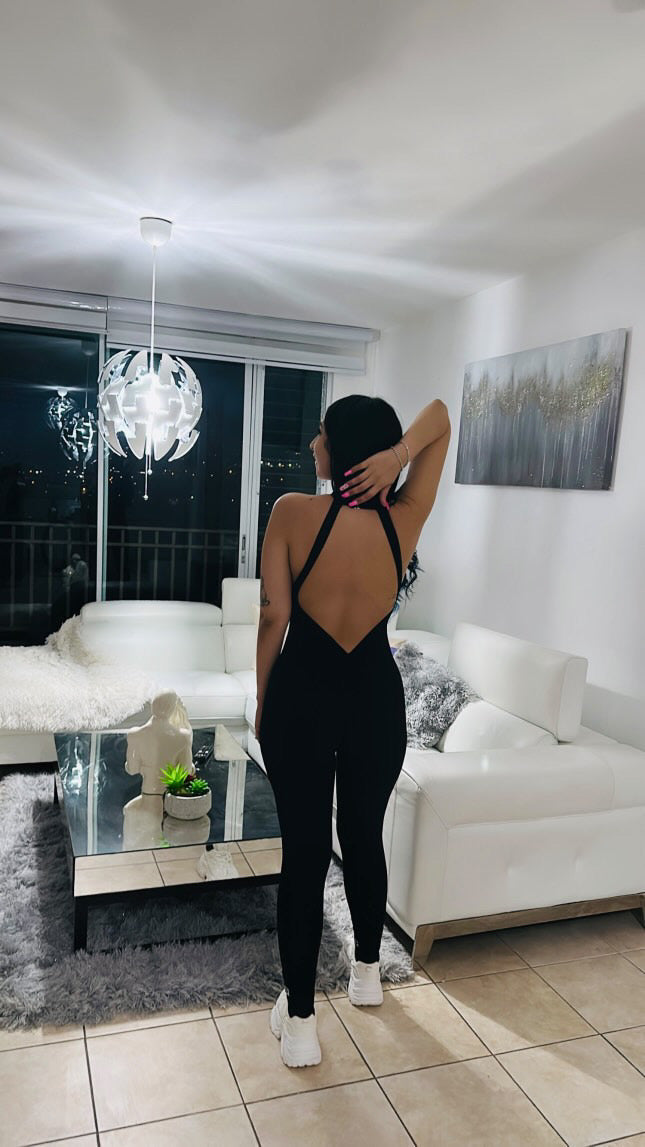 Skinny Neck Sport Jumpsuit