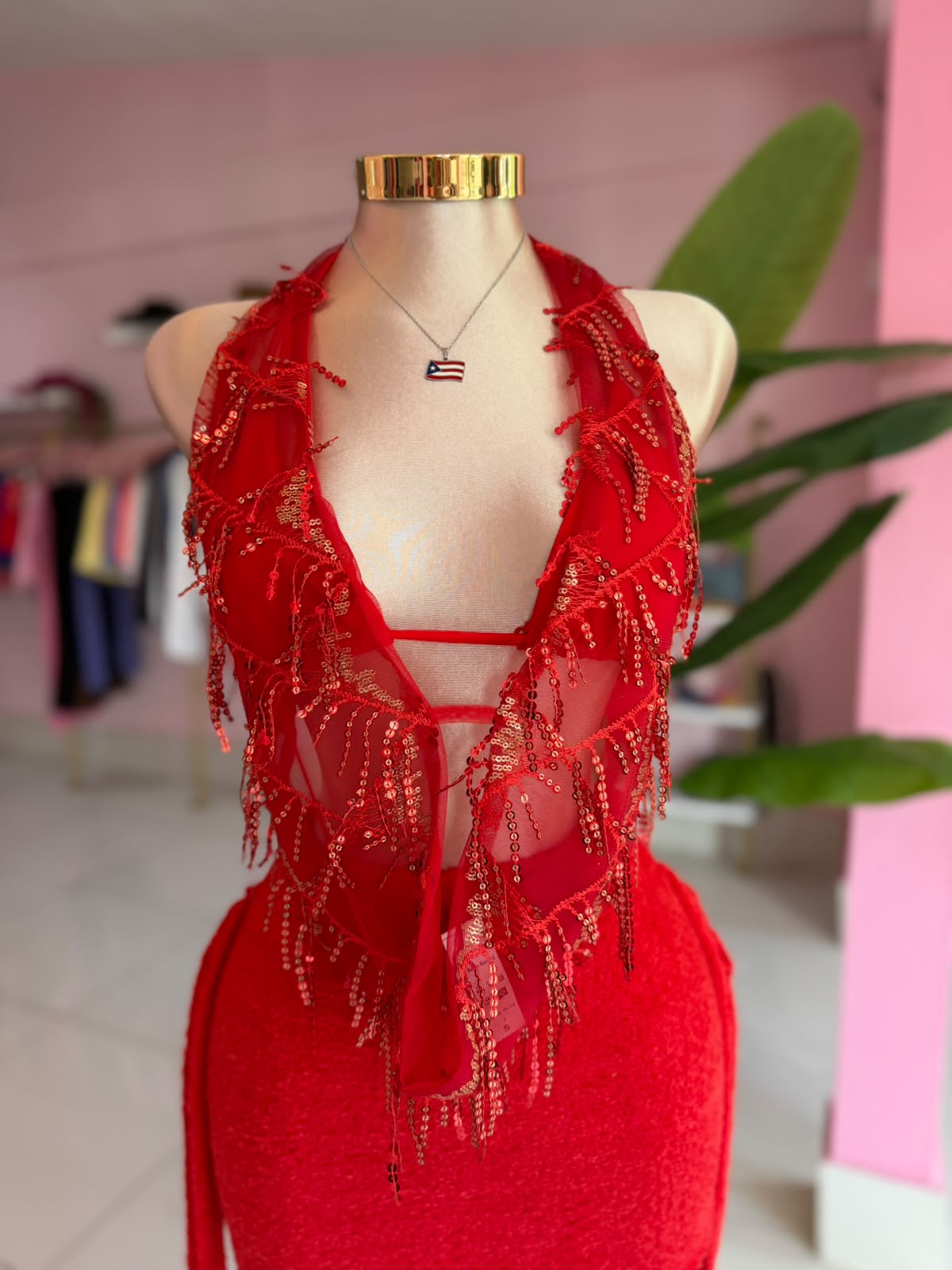 Halter Mesh top