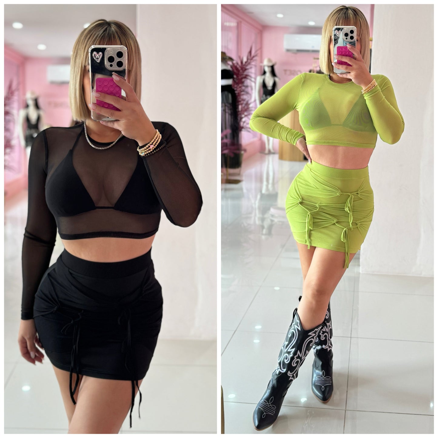 Set Mesh skirt