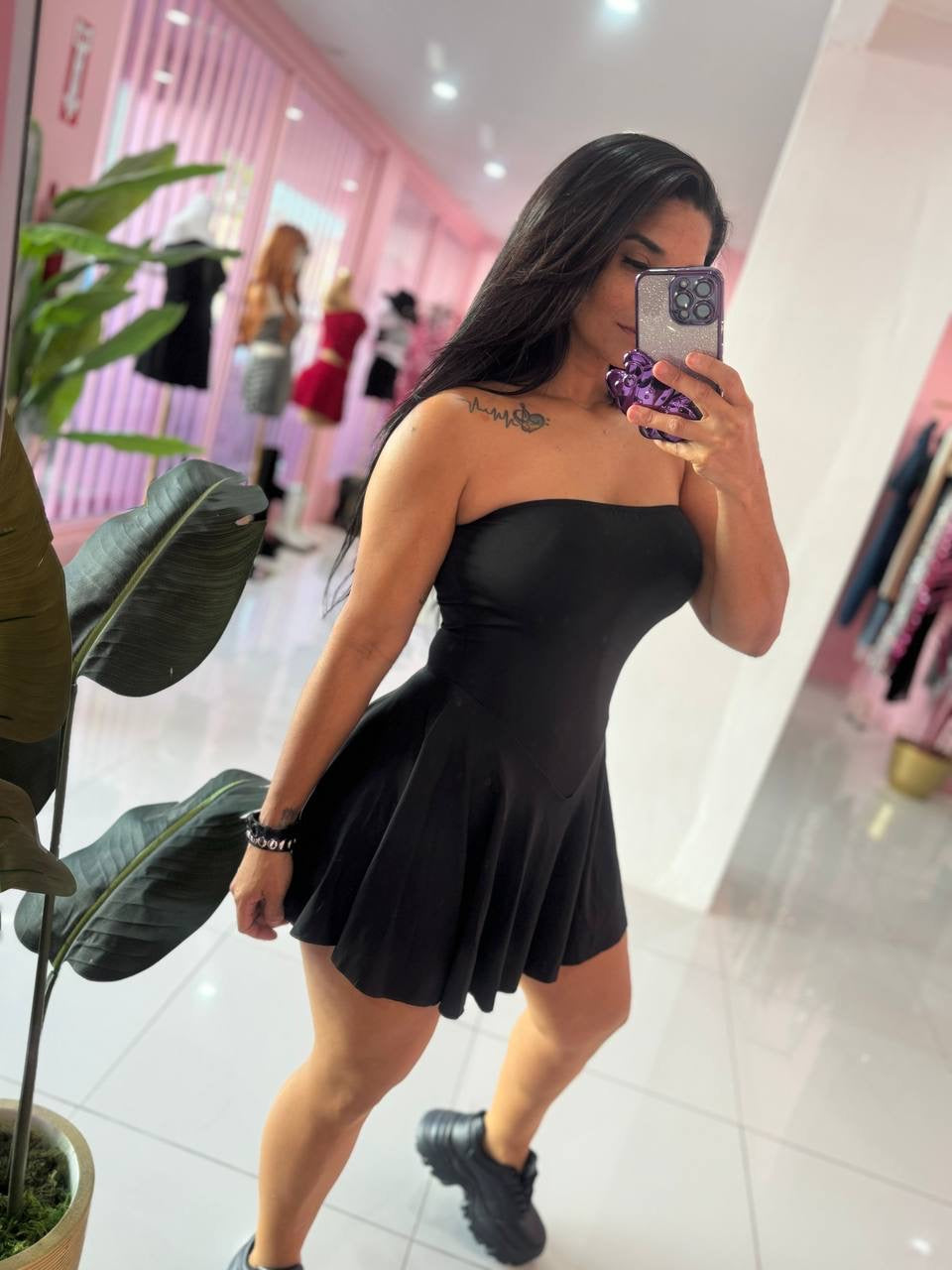 V sport dress strapless