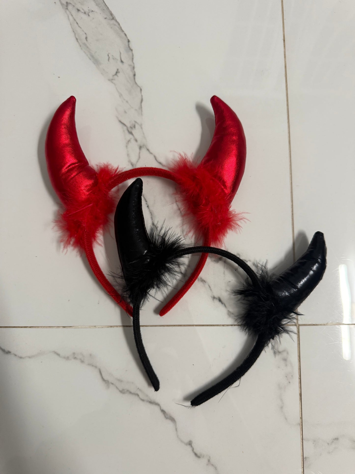 Diadema Diablita Plumas (Disfraz)