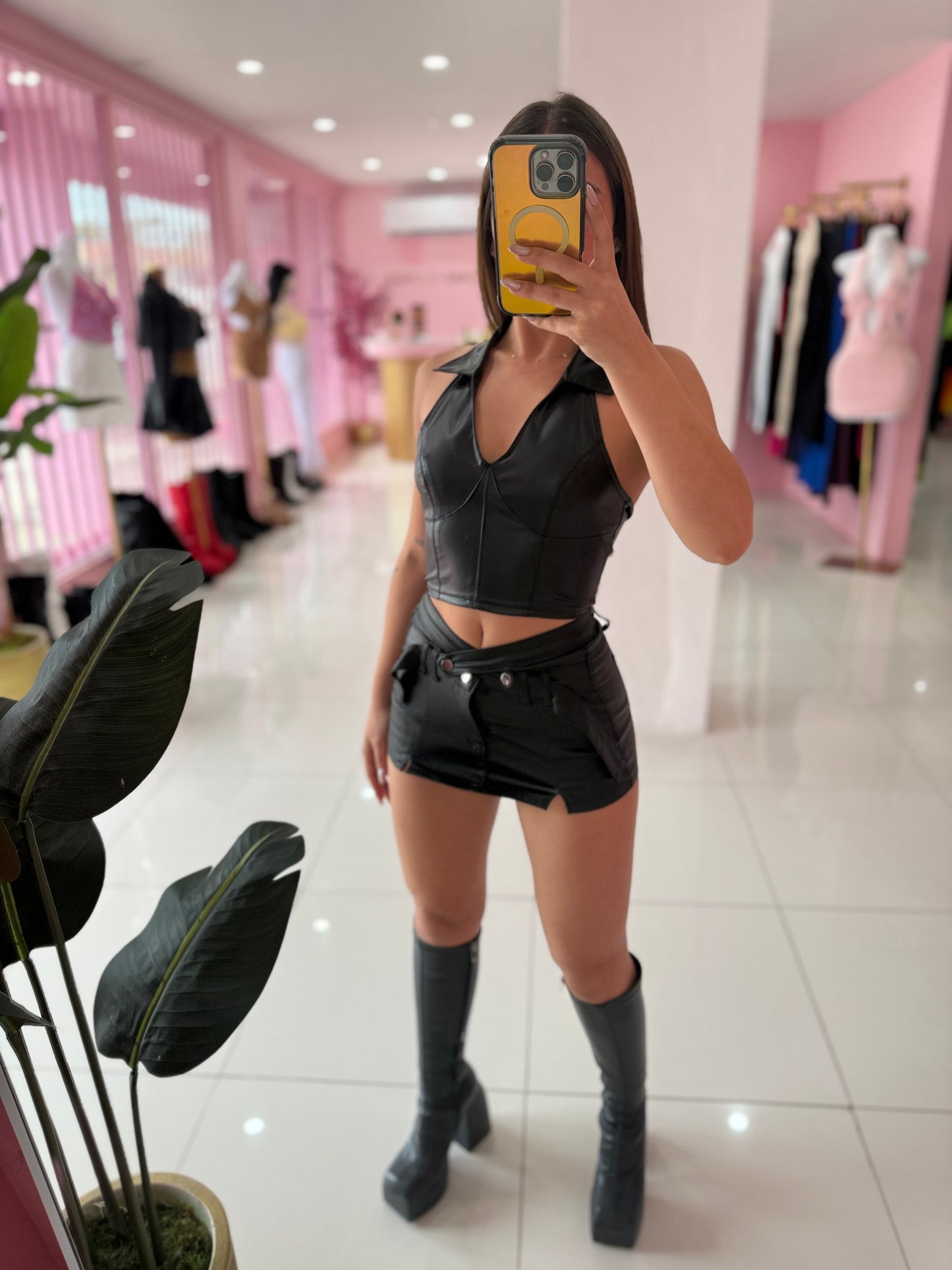 Mini Skort Leather