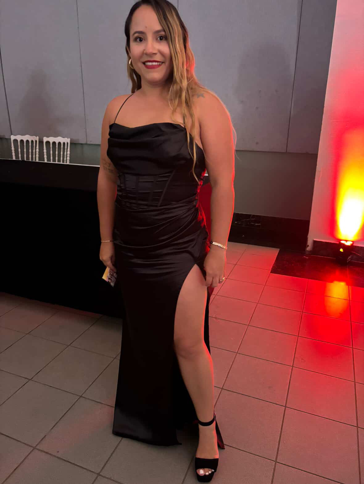 Satin Fiesta Long Dress