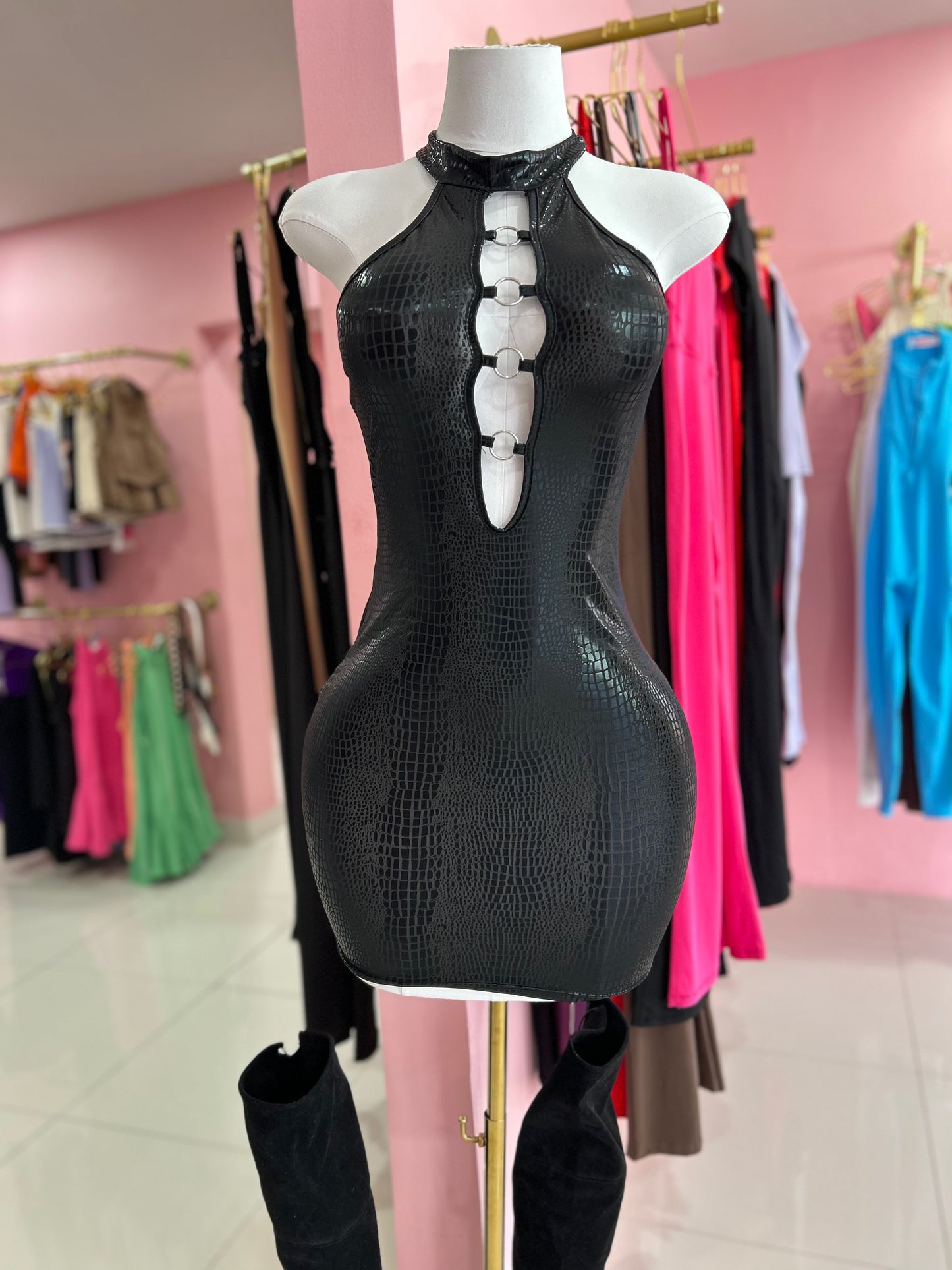 Snake Black Dress 3XL