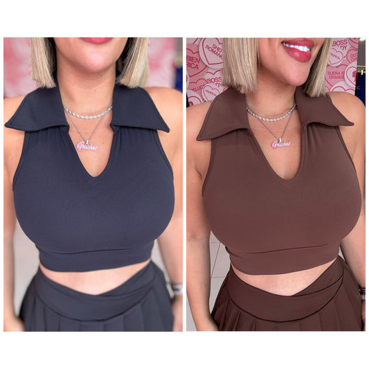 Crop top cuellito sport