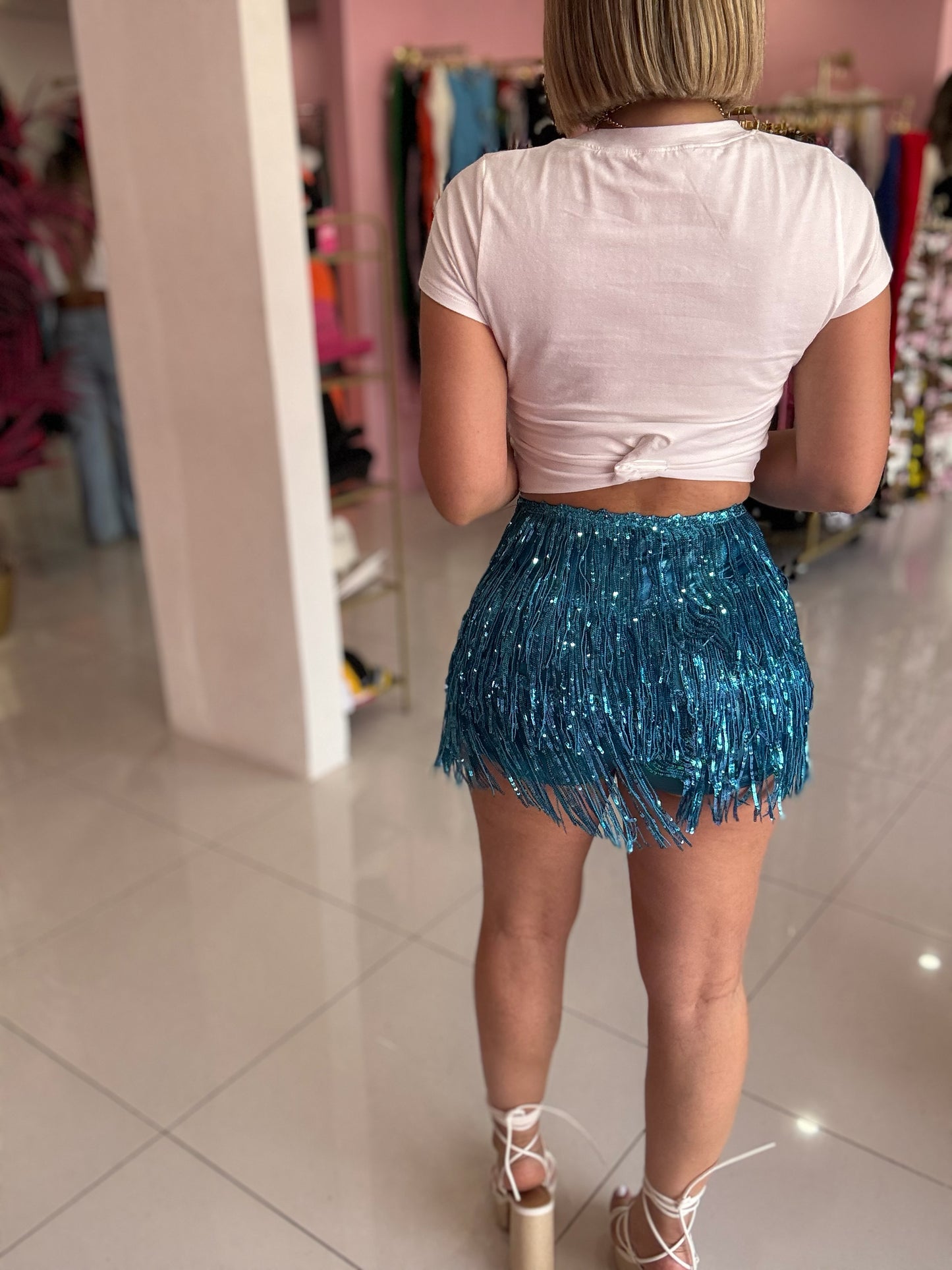 Flecos sequins Short