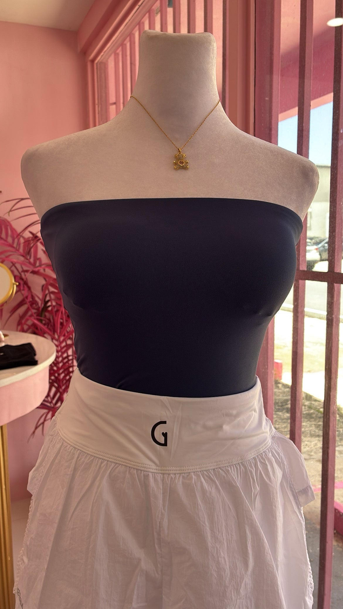 Strapless cute sport top