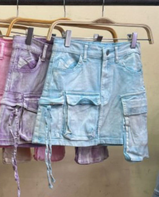 Cargo Washed Skirt