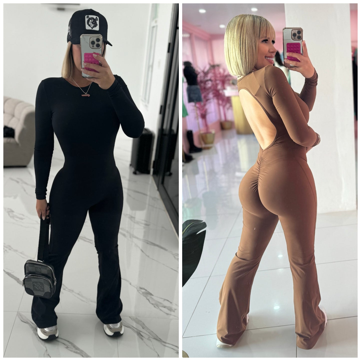 Jumpsuit espalda descubierta Palazzo (Manga Larga)sport