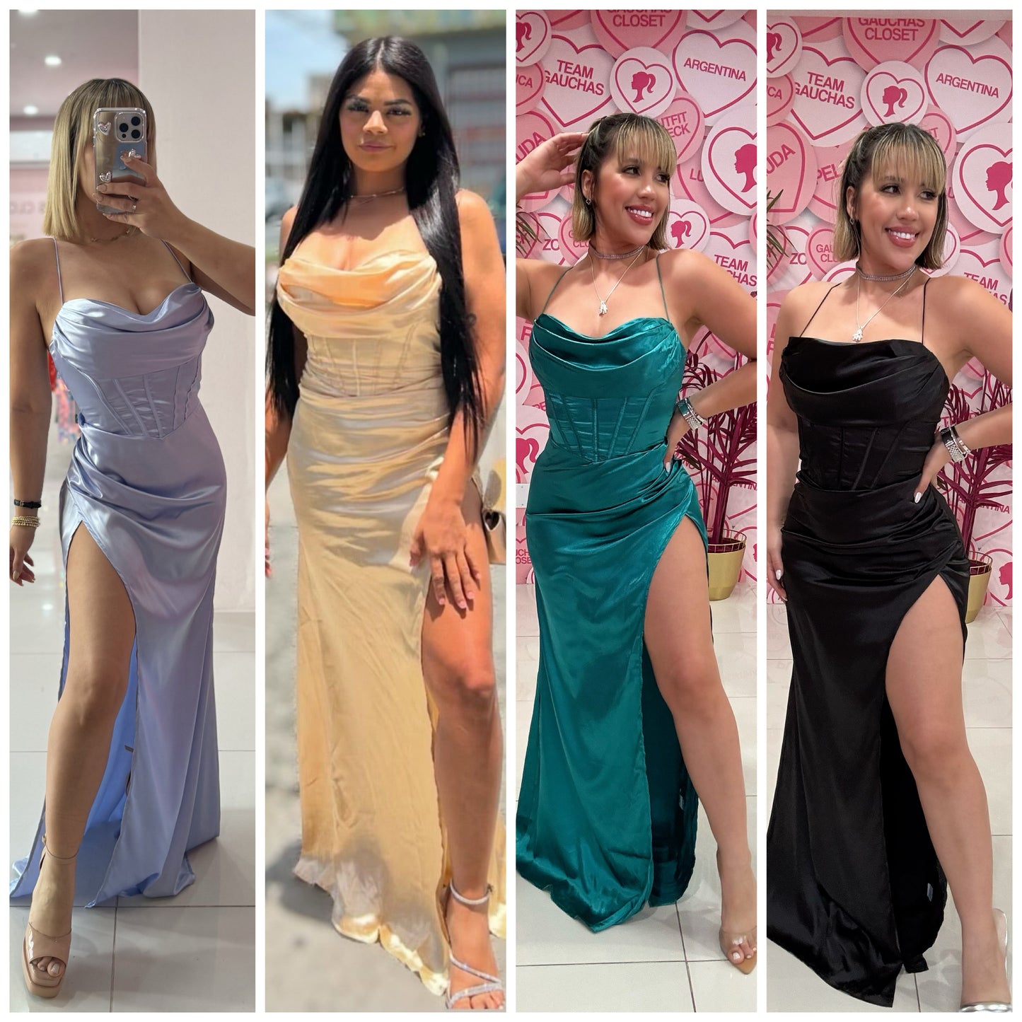 Satin Fiesta Long Dress