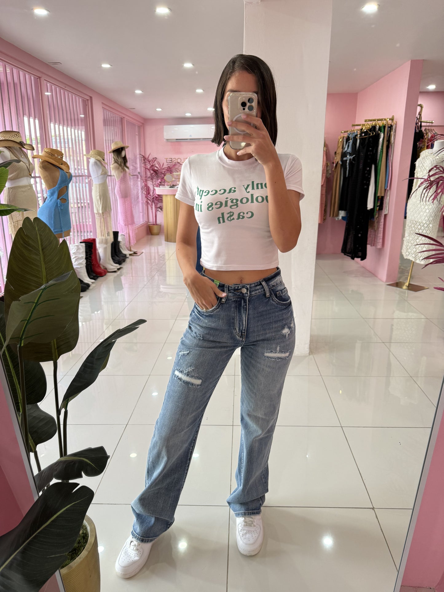 Vibrant Straight leg Jean