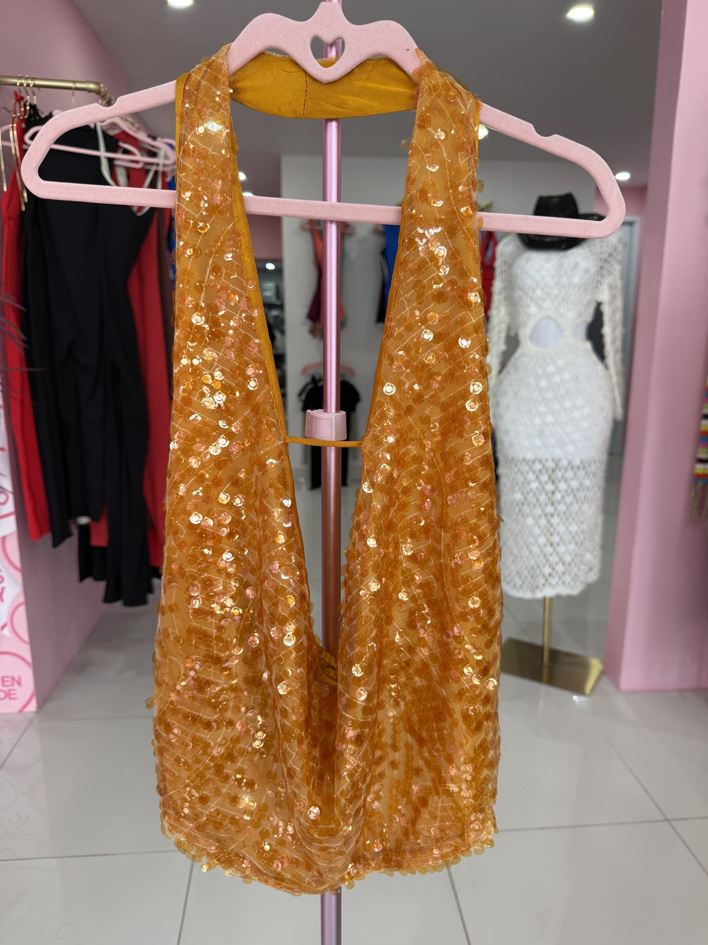 Sequins Colors halter top
