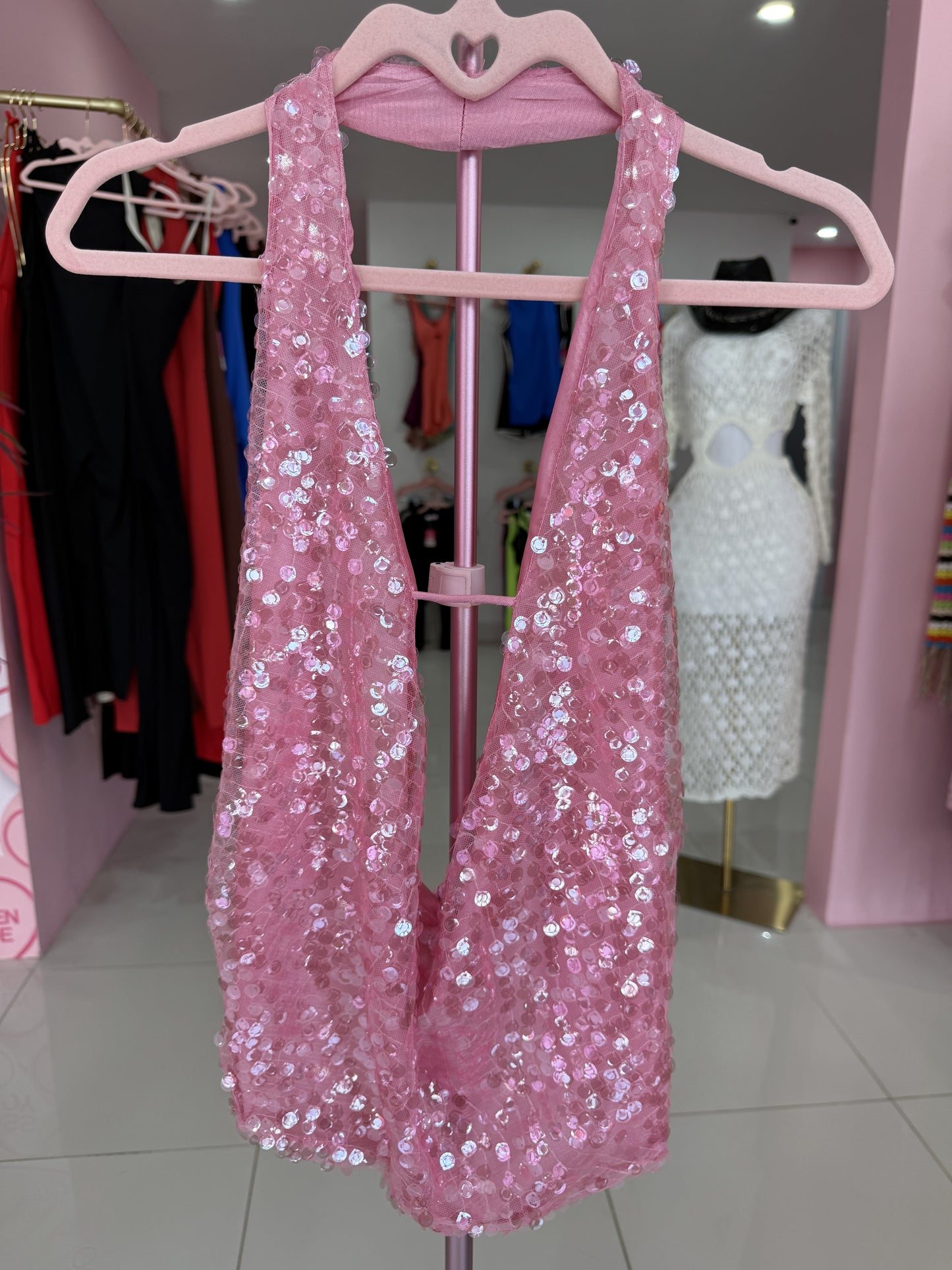Sequins Colors halter top