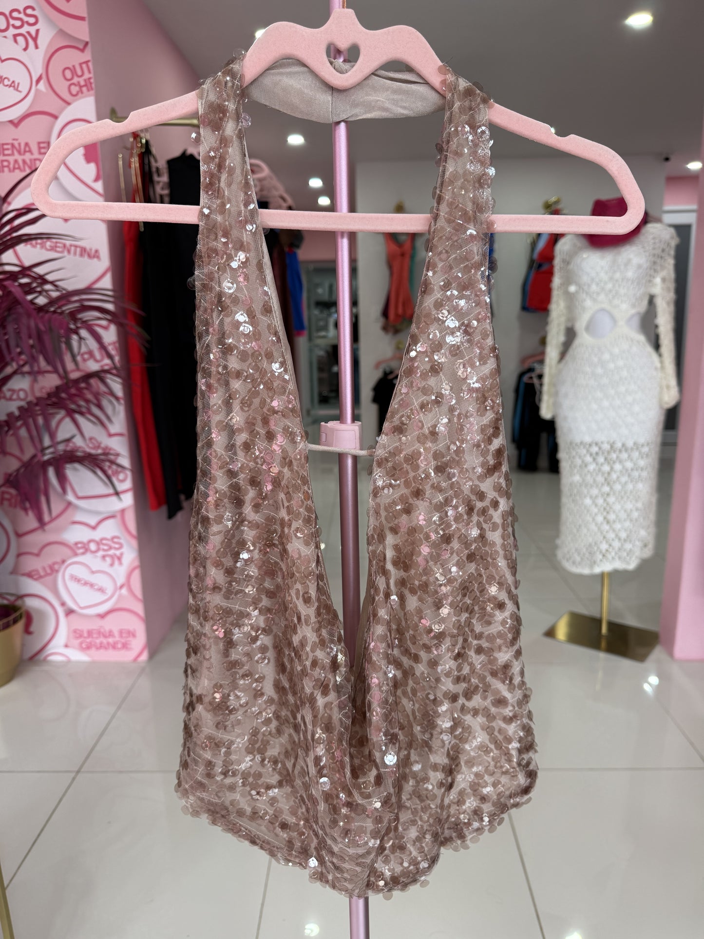 Sequins Colors halter top