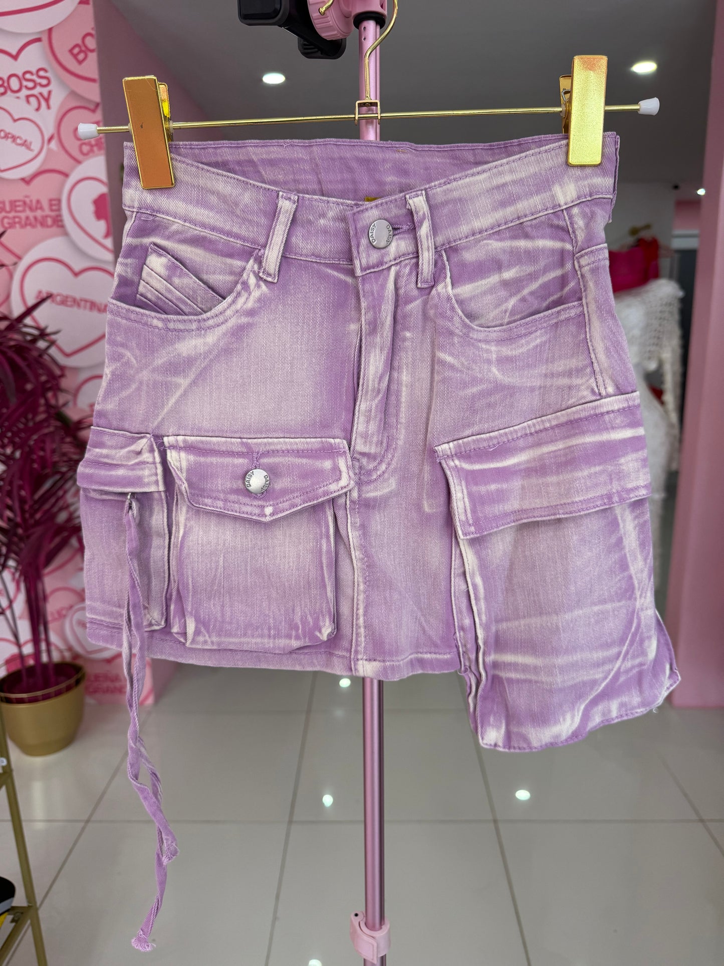 Cargo Washed Skirt