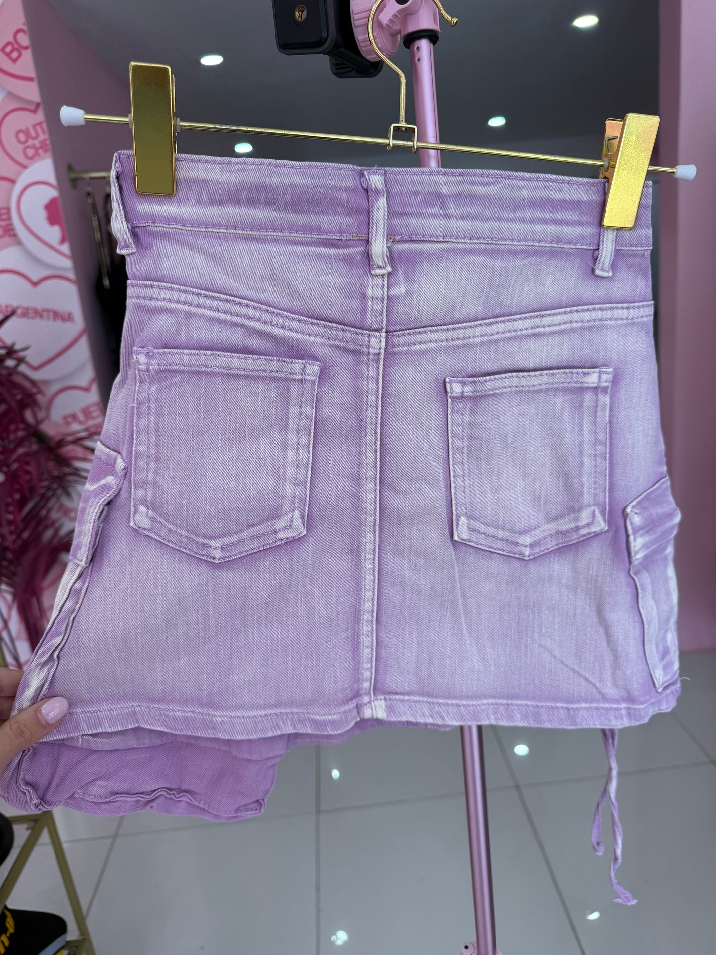 Cargo Washed Skirt