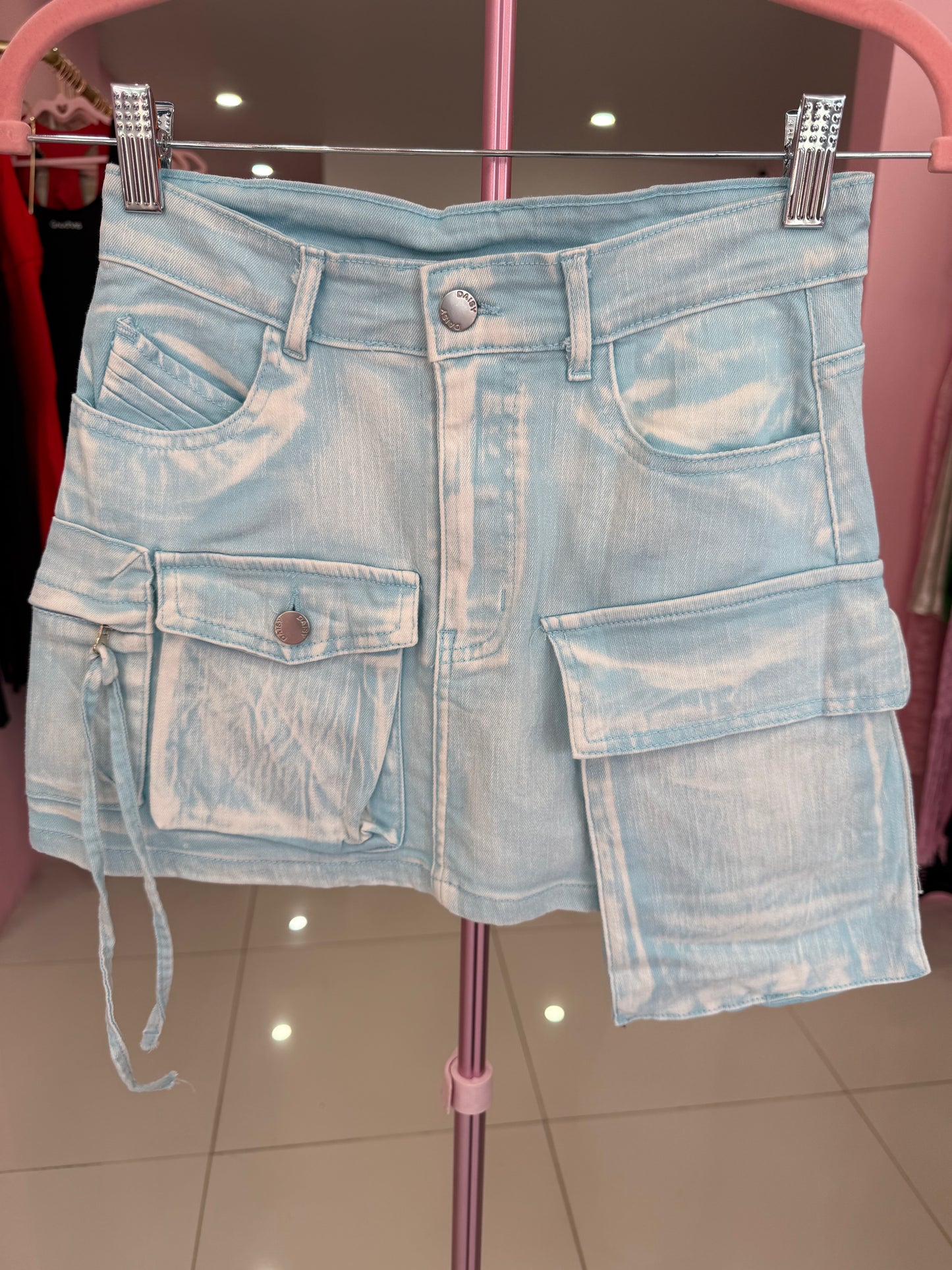 Cargo Washed Skirt