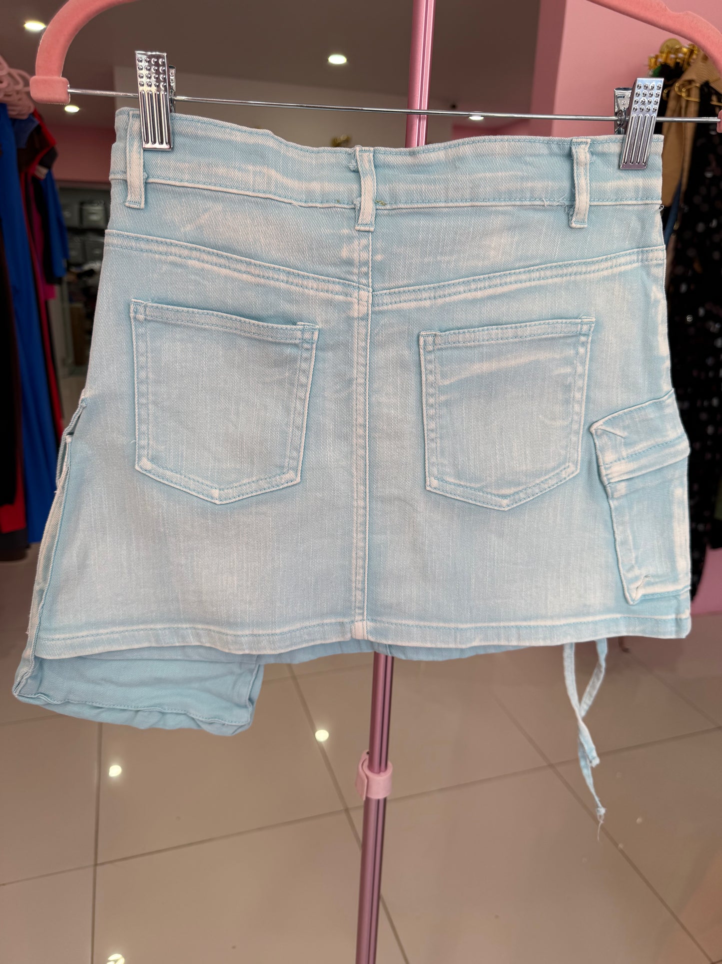 Cargo Washed Skirt