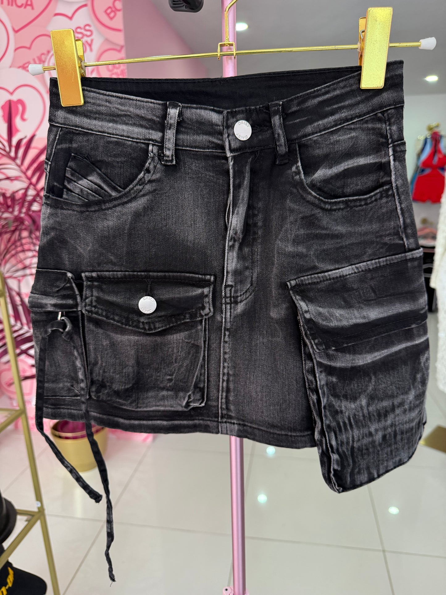Cargo Washed Skirt