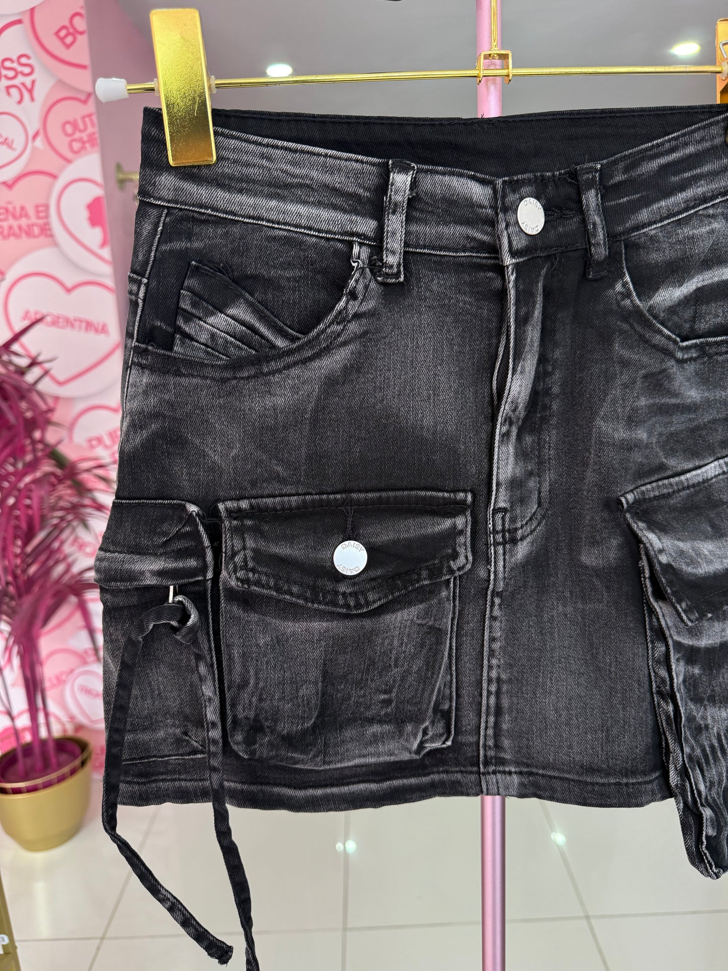Cargo Washed Skirt