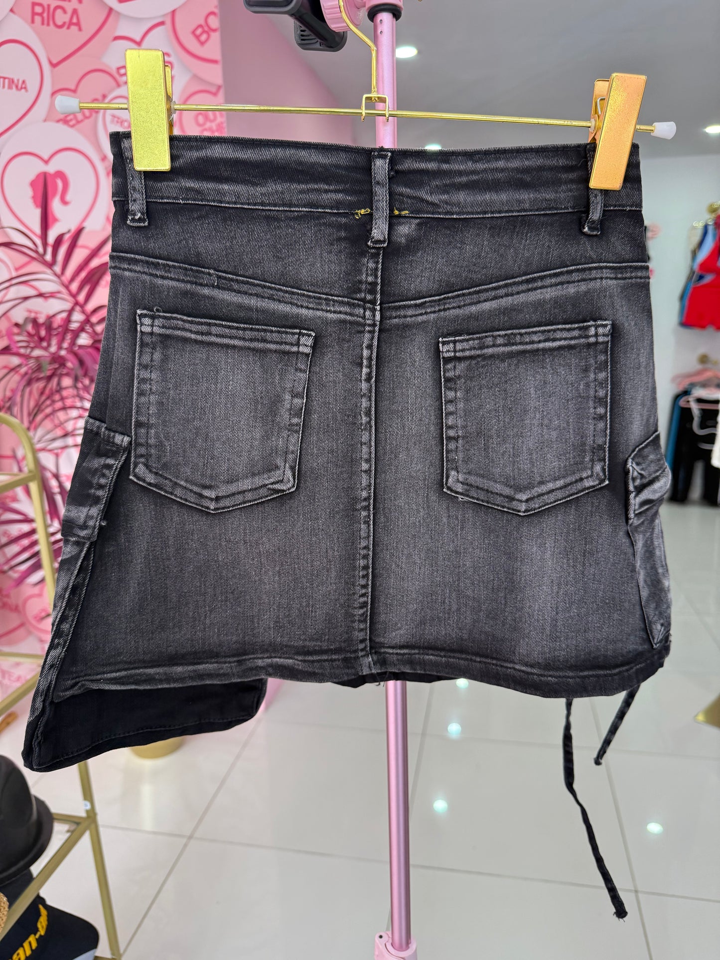 Cargo Washed Skirt