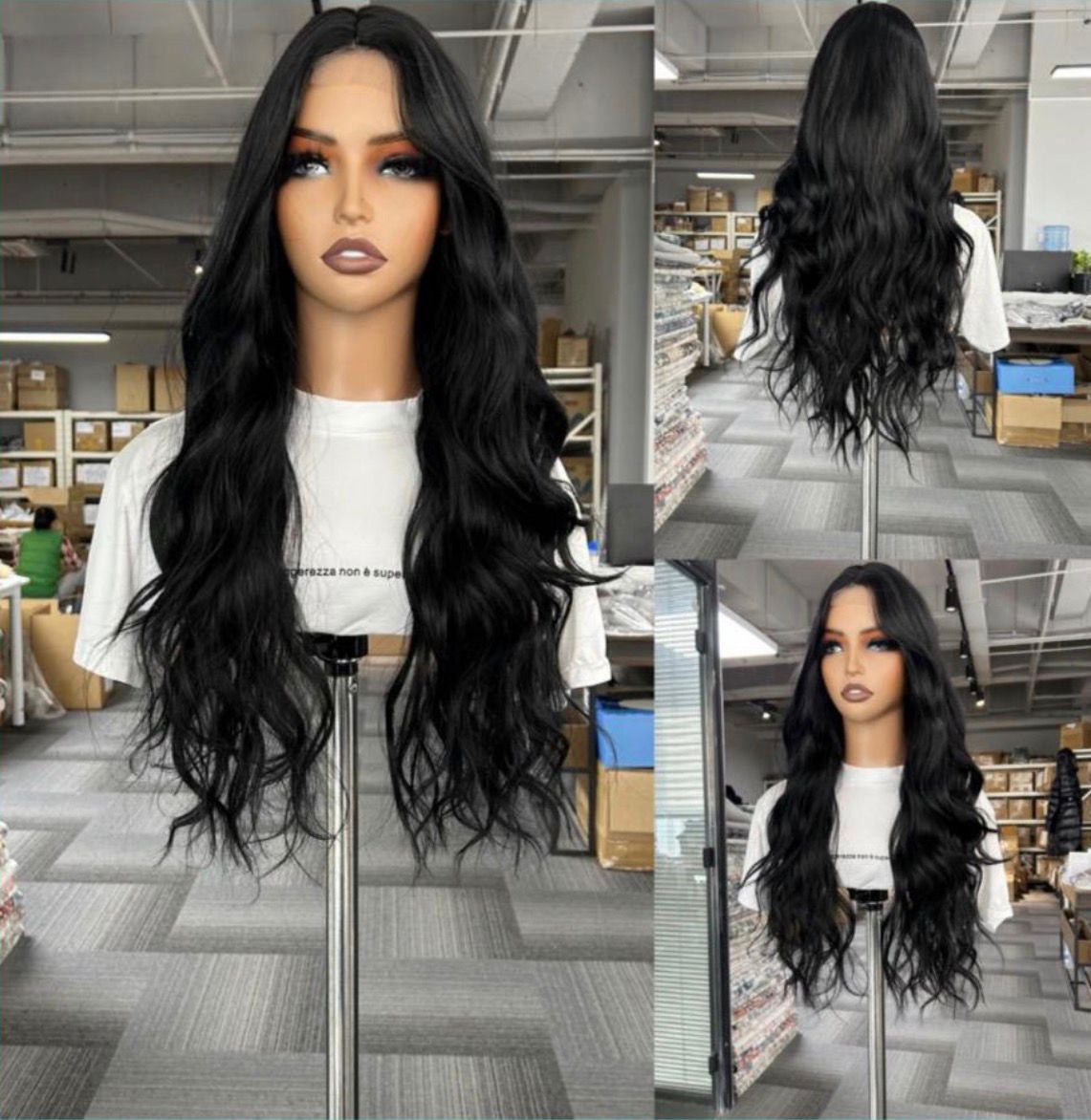 Lace front flequillo waves