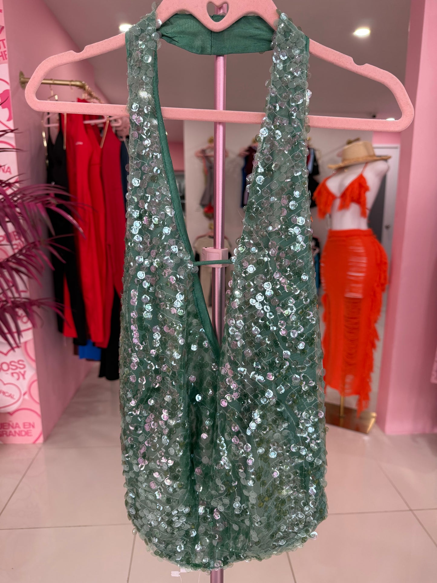 Sequins Colors halter top