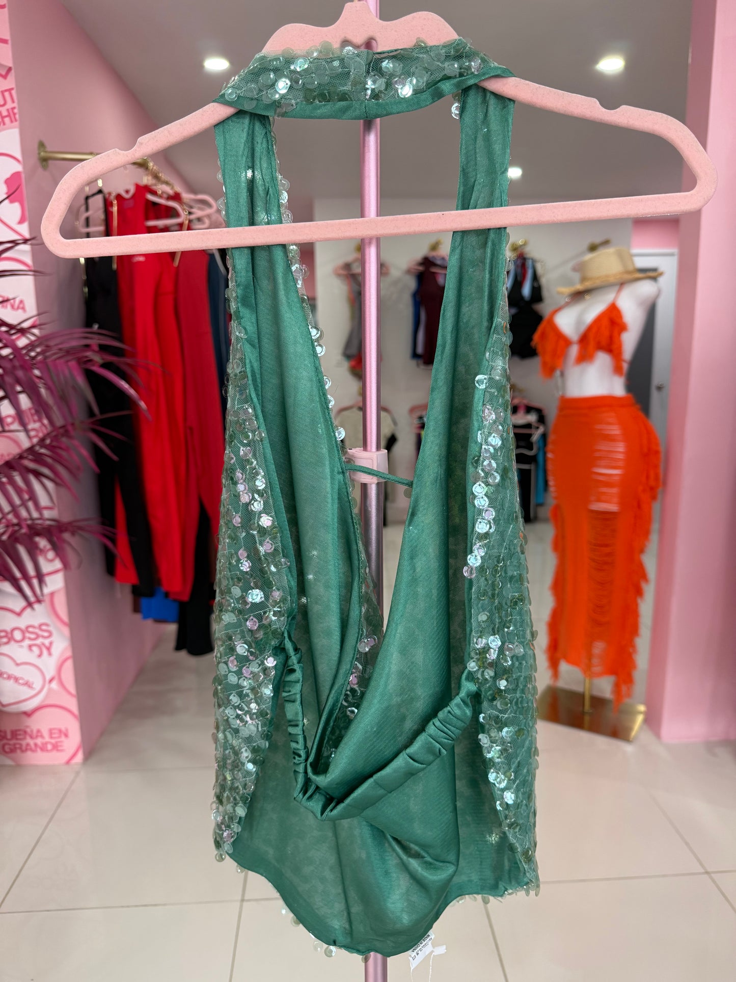 Sequins Colors halter top