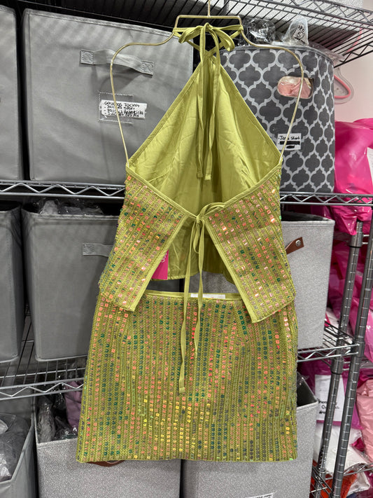 Cute Green sequins set