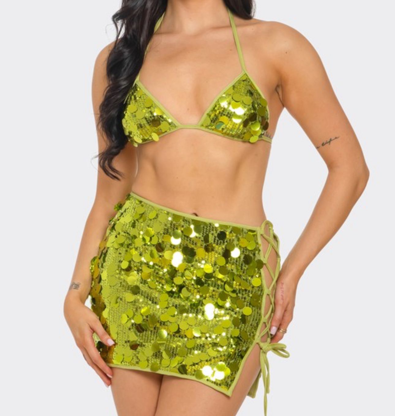 Sequins colors sexy set