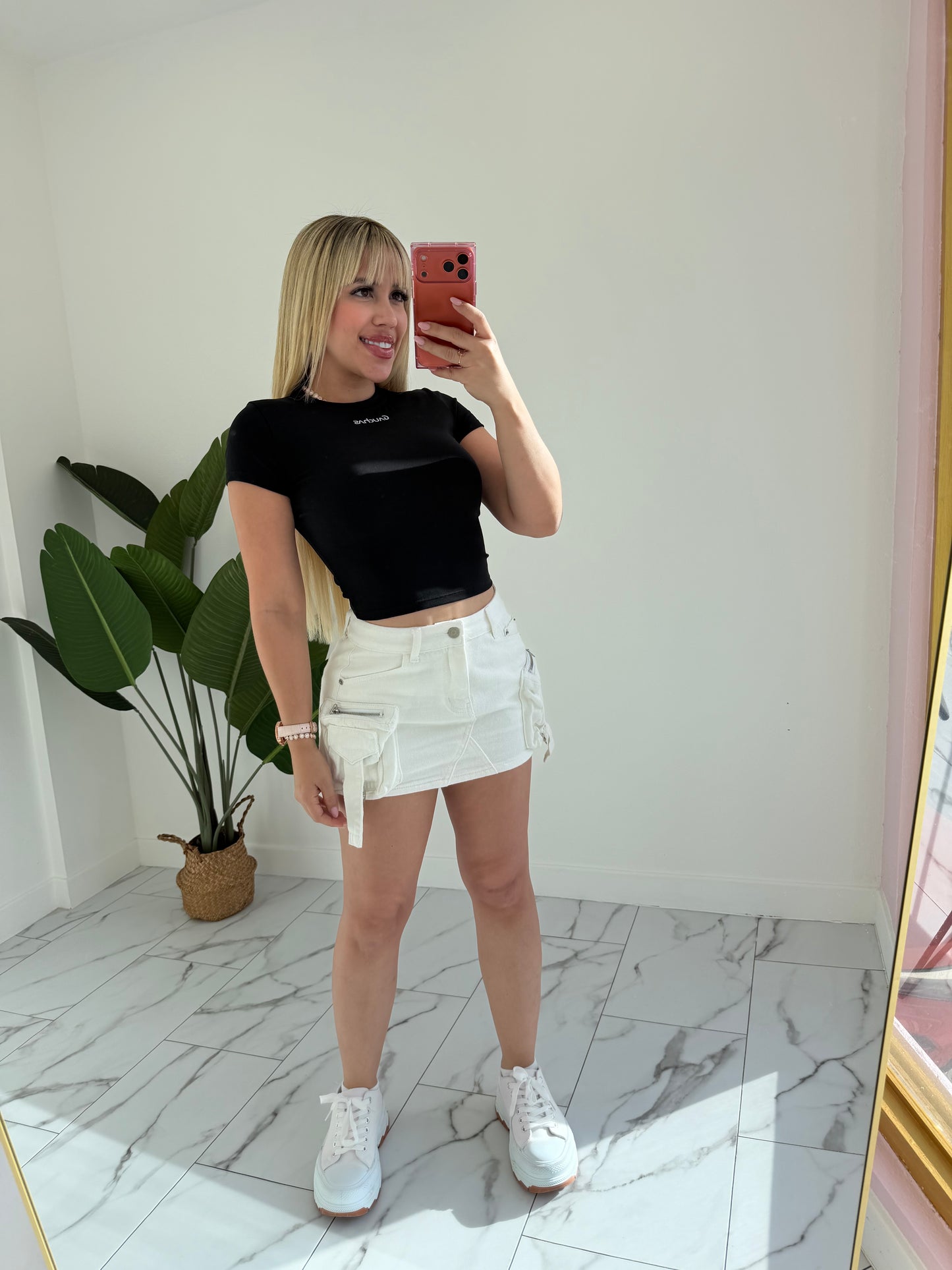 Cargo Denim Skort