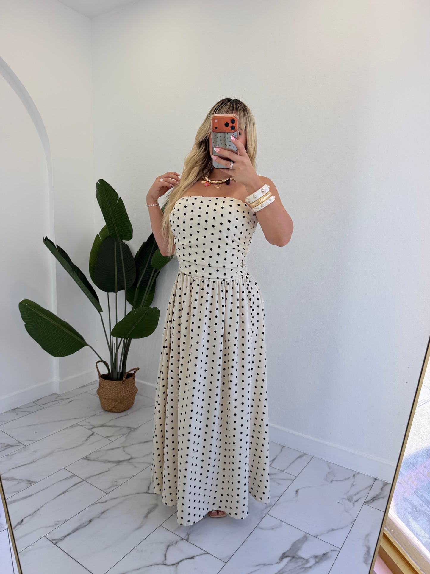 Maxi dot dress