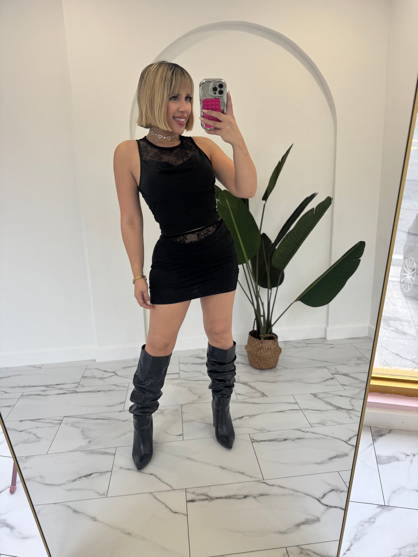 Black set encaje