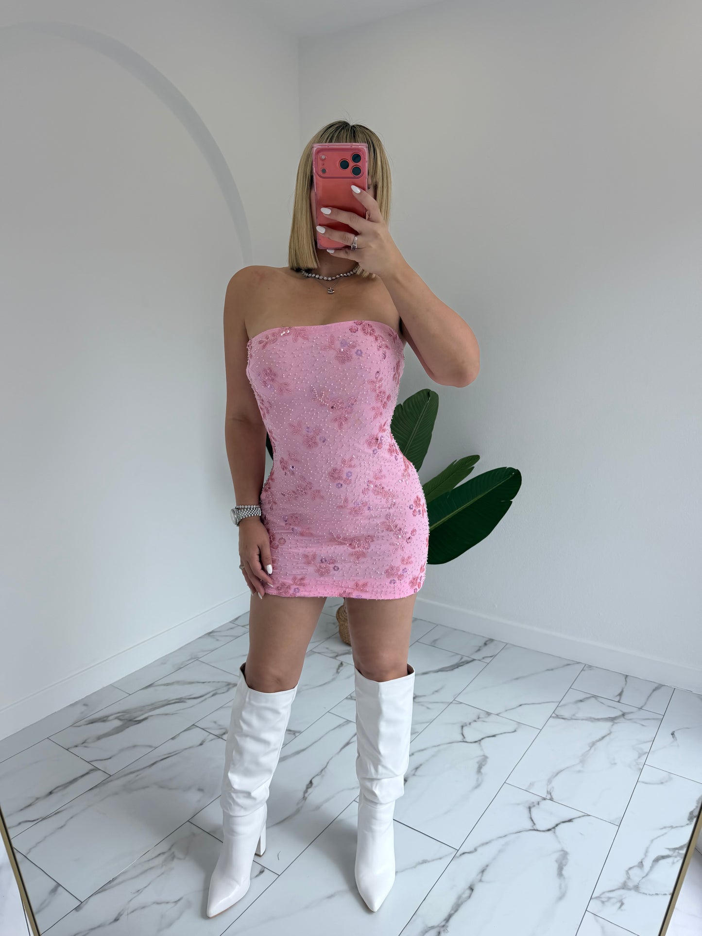 Fancy strapless dress