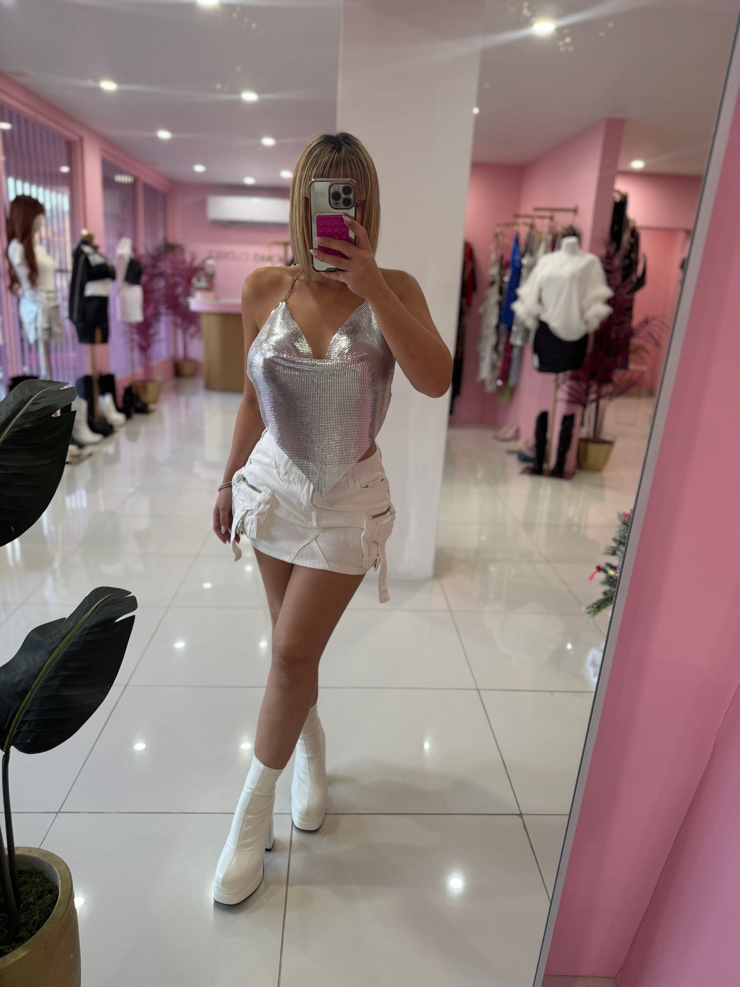 Cargo Denim Skort