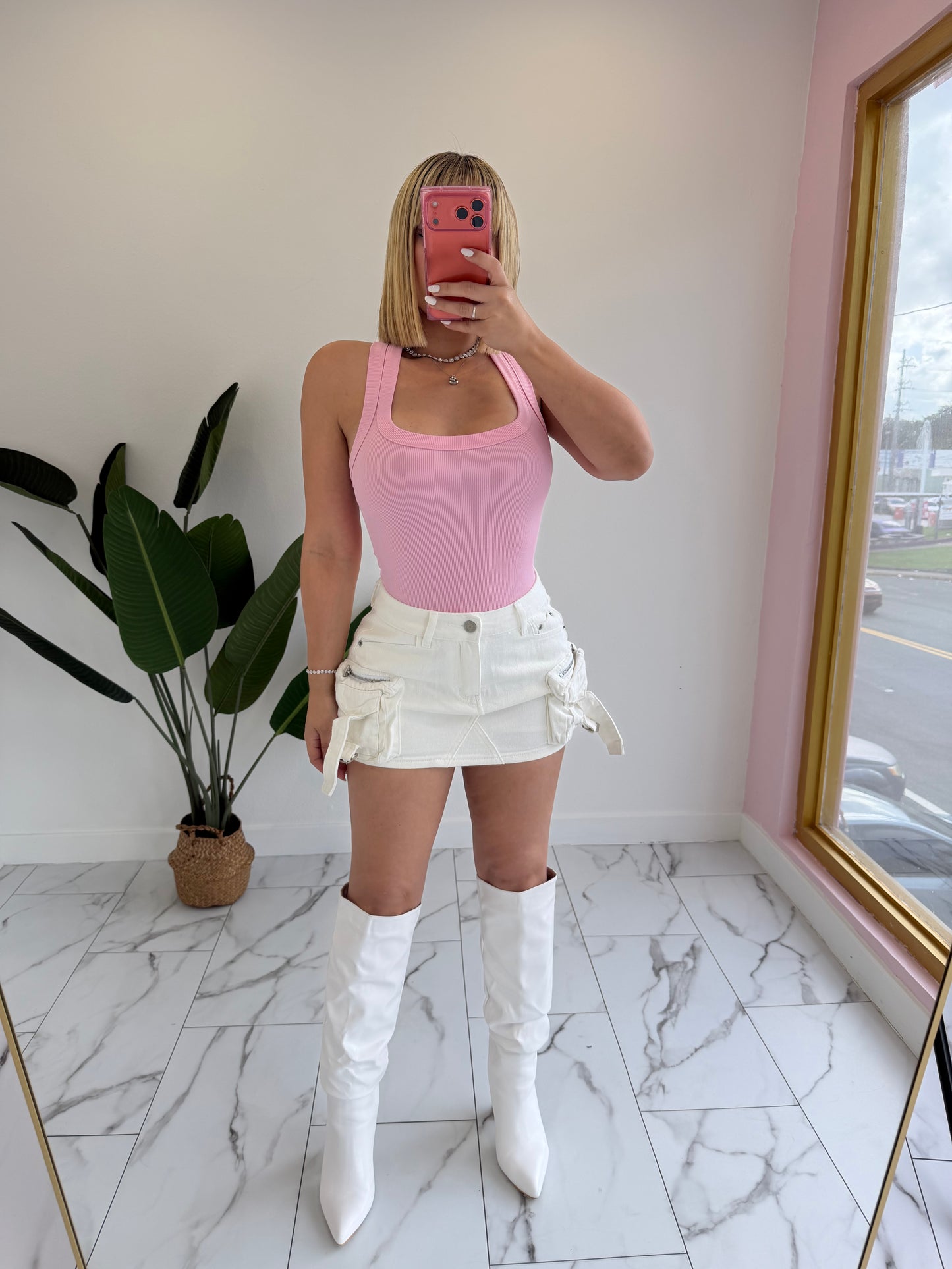 Cargo Denim Skort