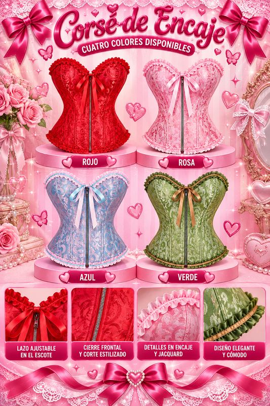 Corset Vintage (Zipper) disfraz