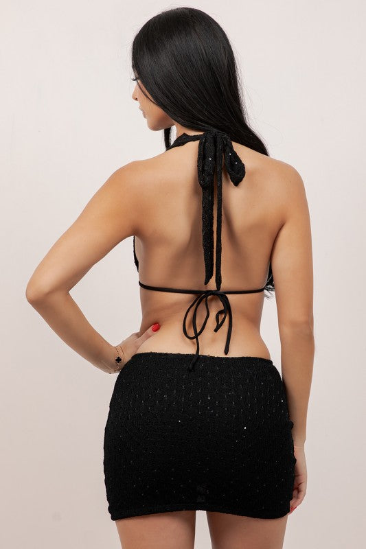 Mini black dress