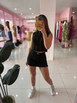 Otoño Skort (negro y blanco)