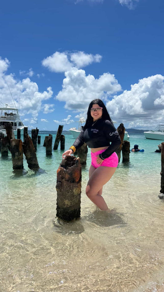 Crop top gauchas beach top