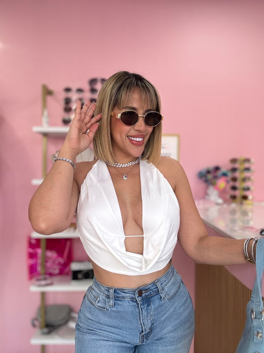 Halter white top