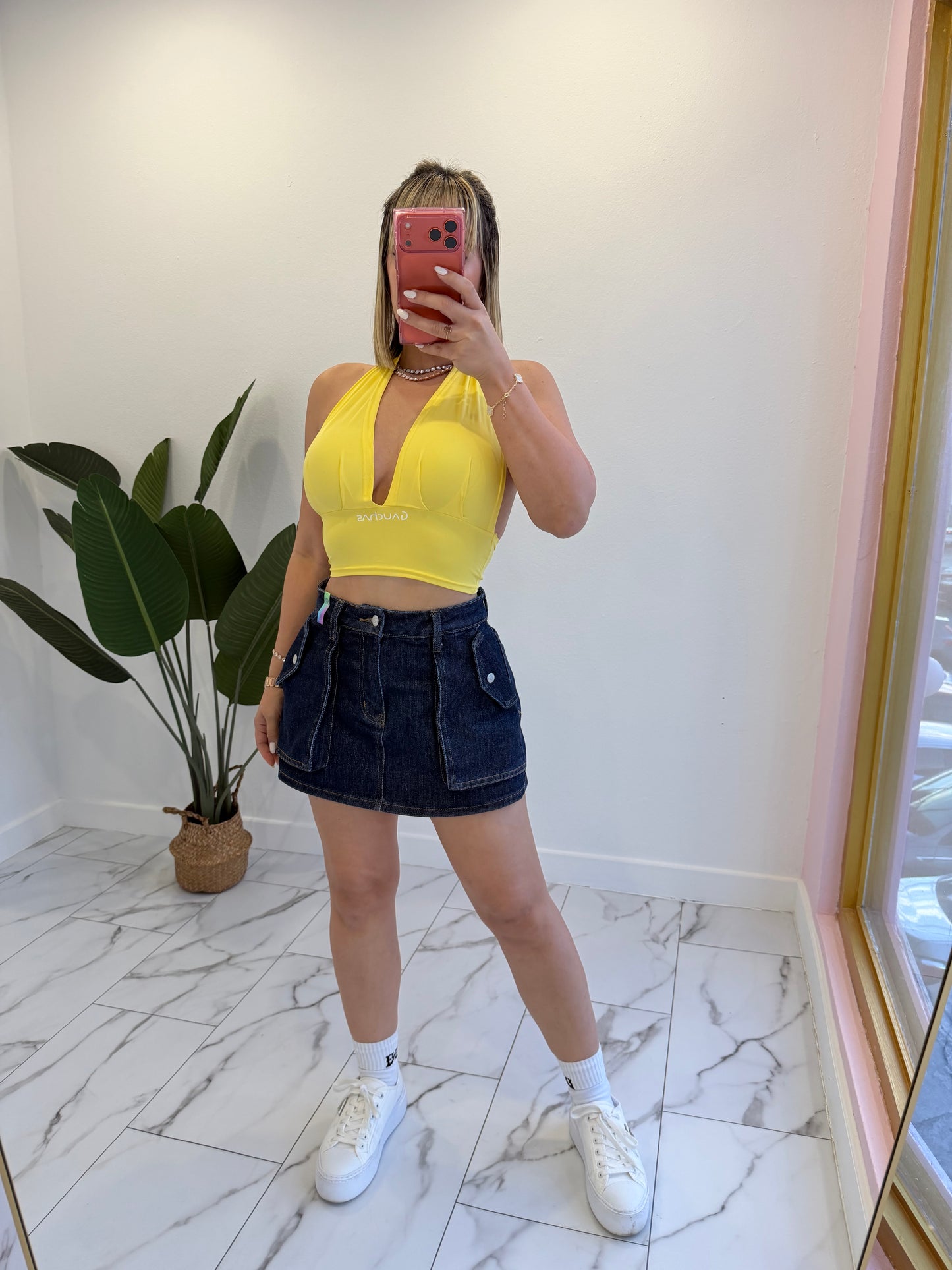 Vibrant Dark Blue skort