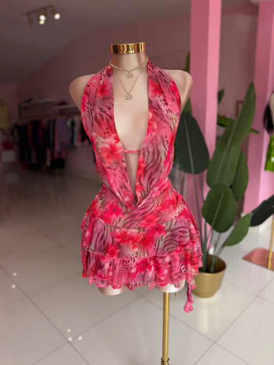 Pink Tropi Dress