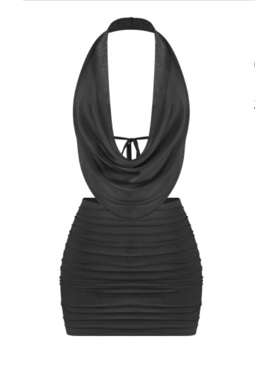 Sexy Halter Mesh Dress